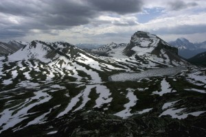 The view from Deception Pass, near in the Skoki Valley in the Lake Lousie region